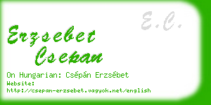 erzsebet csepan business card